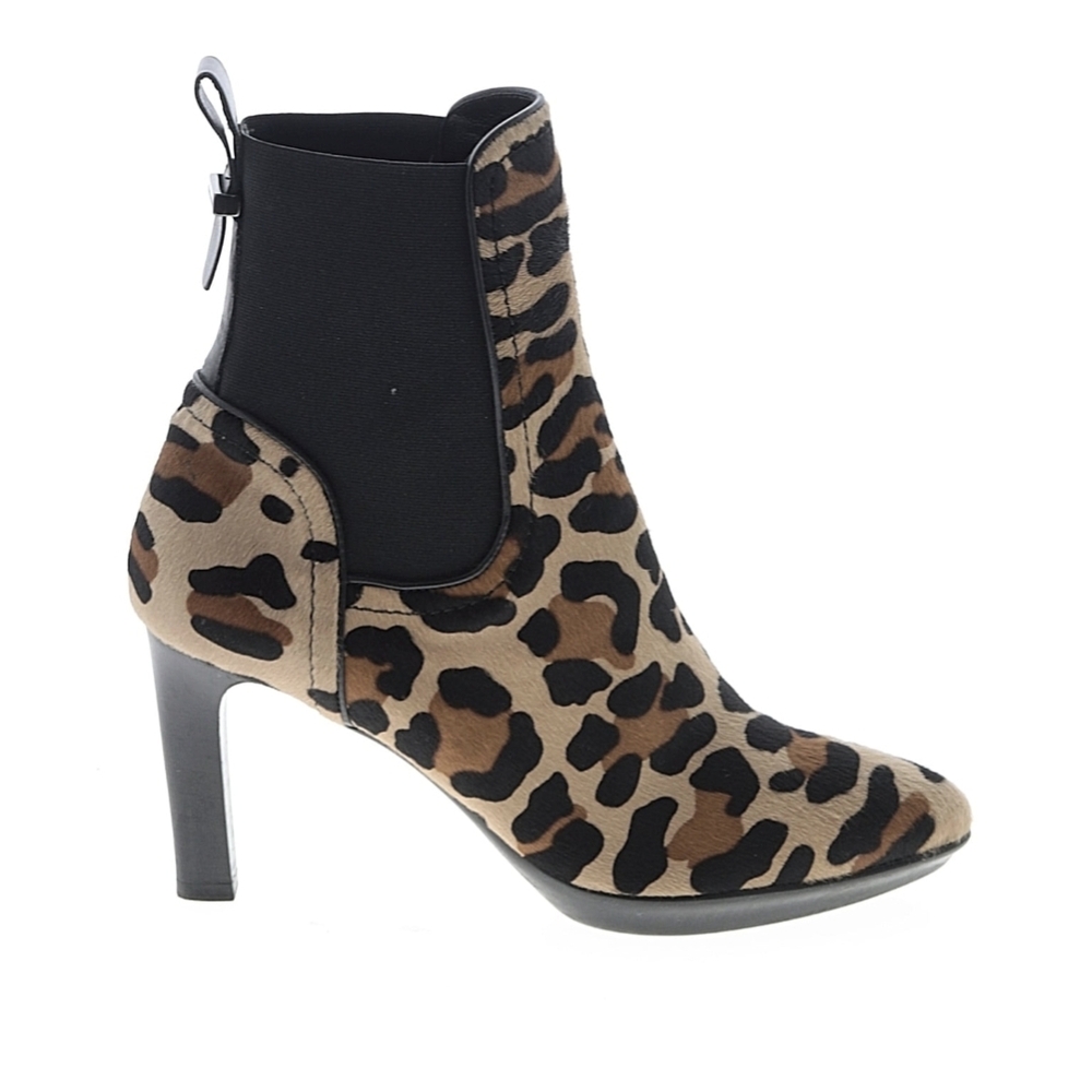 Aquatalia Leopard Print Heeled Boots